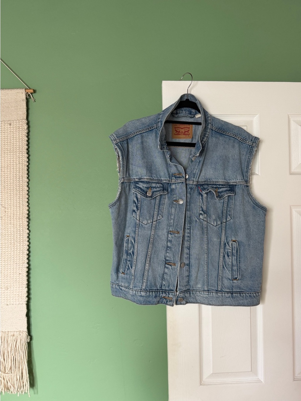 Levi's Faded Blue Sleeveless Denim Jacket Vest